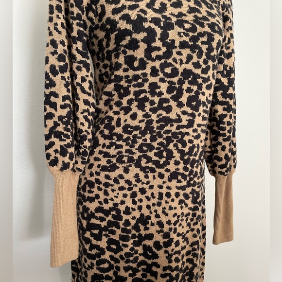 Loft Leopard Print Sweater Dress - Picture 5 of 7